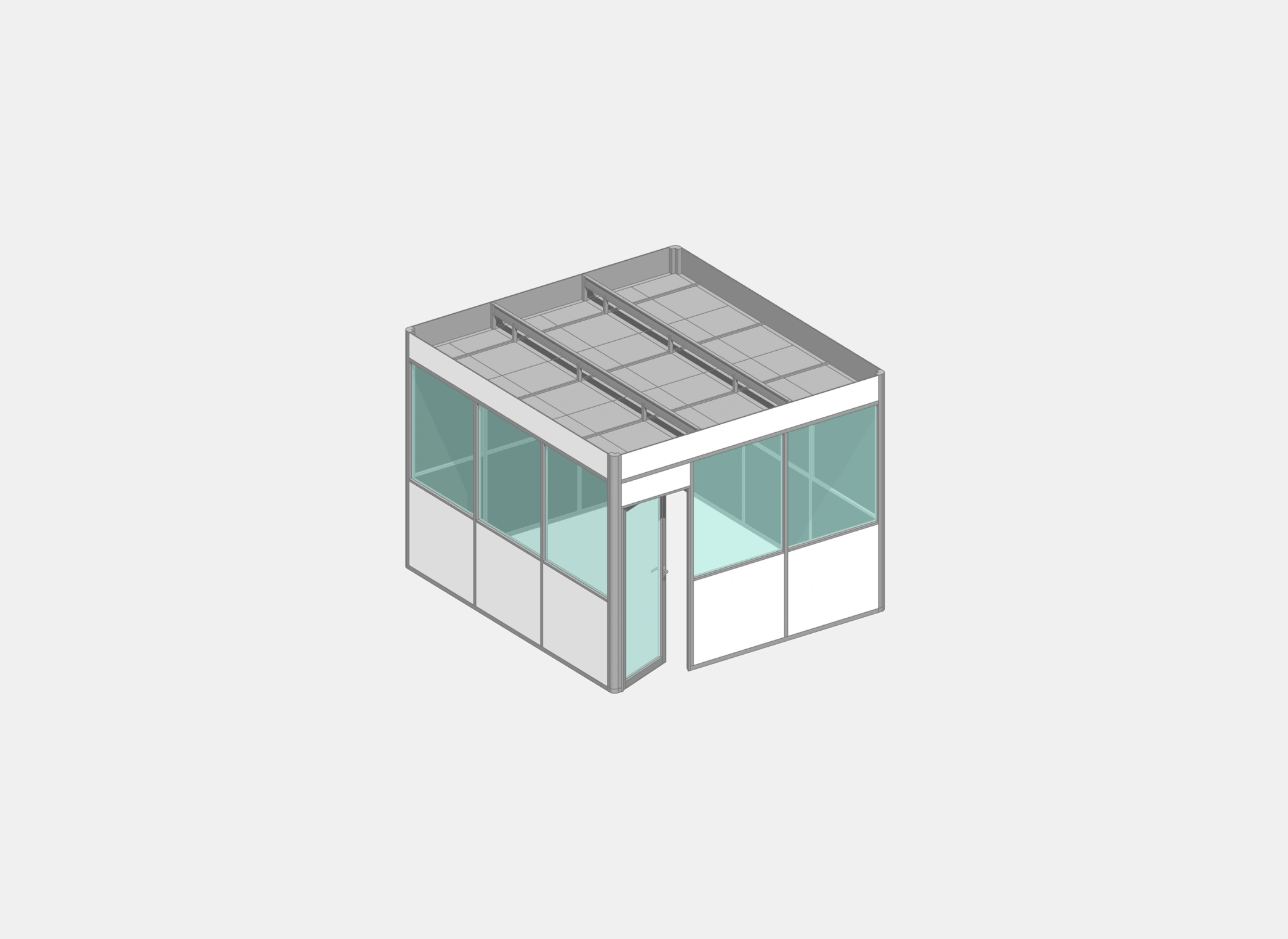Cabine d'atelier en kit 1 module 4 faces