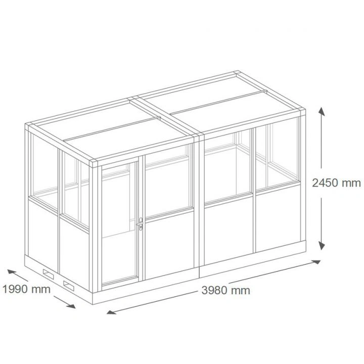 Cabine d'atelier palettisable Novocab 4x2m – Image 5