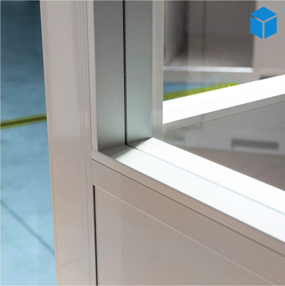 Ossature aluminium thermolaqué cabine d'atelier palettisable NOVOCAB