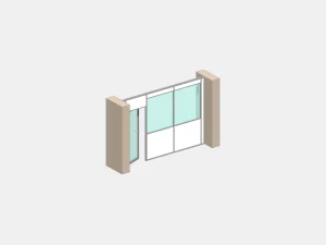 Cloison autoportante 1 face - Plan 3D
